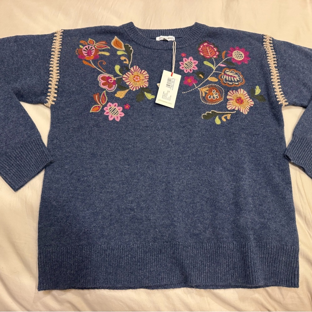 Johnny Was the crewneck whip stitch pullover